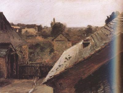 Carl Blechen View of Rooftops and Gardens (nn02) Sweden oil painting art